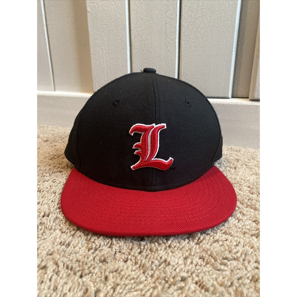 Louisville Cardinals New Era 59fifty Fitted Hat 6 3/4 Red & Black Script